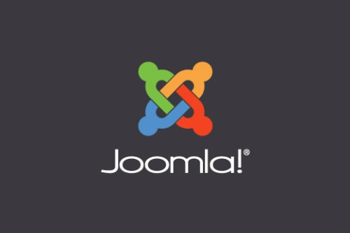 logo de joomla en color sobre fondo oscuro