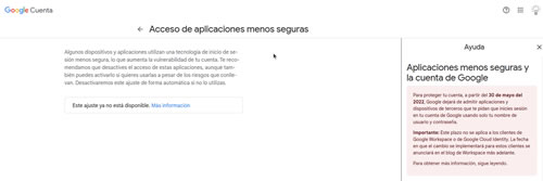 aviso cierre servicio smtp gmail free