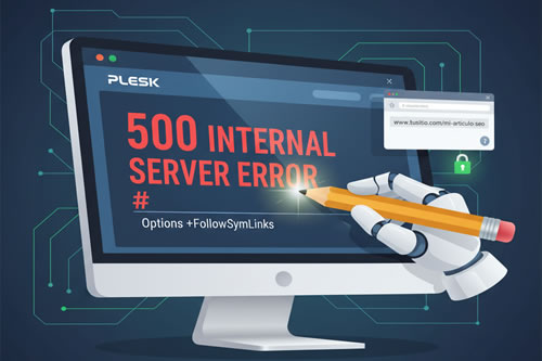 pantalla de ordenador con error 500