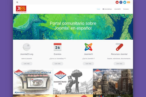 Portada del portal comunitario JoomlaES